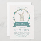 スイートバニーベビーシャワー 招待状 (正面/裏面)