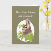 スイートバニーラビットおもしろい誕生日ソンアカスタムル カード (黄色い花)