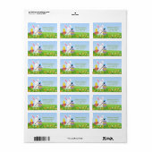 スイートバニー絵を描イースターエッグ住所 シール (フルシート)