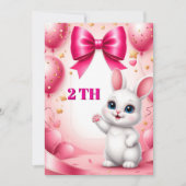 スイートバニー誕生日テーマ 🐰 招待状 (正面)