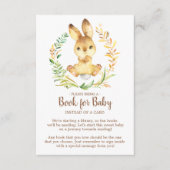 スイートバニー赤ちゃんシャワーベビー用ブック エンクロージャーカード (正面)
