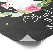 スイートバニー赤ちゃんシャワー歓迎サイン ポスター (角)