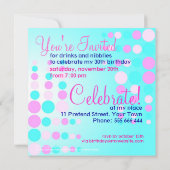 スイートバブルパーティー/誕生日招待状 招待状 (裏面)