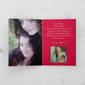 スイートバラ18番目の誕生日フォトカード カード (内部)