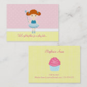 スイートバレリナカップケーキお祝い コーリングカード (正面/裏面)