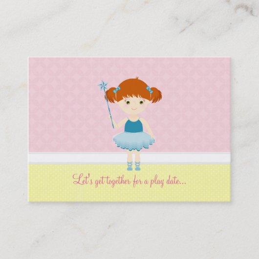 スイートバレリナカップケーキお祝い コーリングカード (正面)