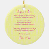 スイートバレリナカップケーキお祝い セラミックオーナメント (裏面)