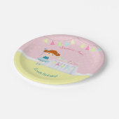 スイートバレリナカップケーキお祝い ペーパープレート (アングル)
