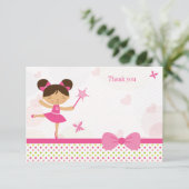 スイートバレリーナガールの誕生日サンキューカード サンキューカード (スタンド正面)