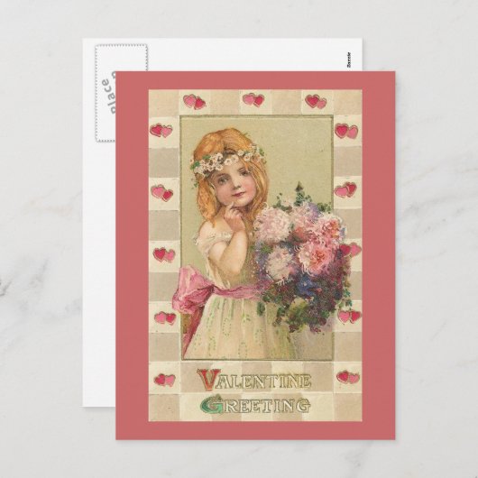 スイートバレンタインガールとフローラブケッツ(2) シーズンポストカード (正面/裏面)