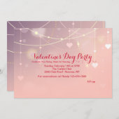 スイートバレンタインパーティの招待状 招待状 (正面/裏面)