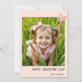 スイートバレンタインピンクハートハンド絵を描 シーズンカード (正面)