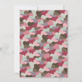 スイートバレンタインラブベビーガール誕生写真 案内状 (裏面)