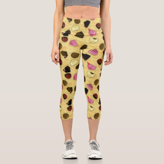 スイートバレンタイン – バレンタインデキャンディパターン カプリレギンス (正面)