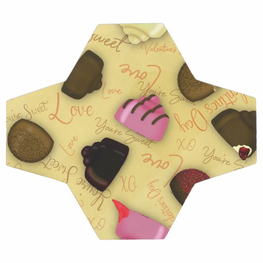 スイートバレンタイン – バレンタインデキャンディパターン サッカーボール (フラット)