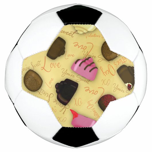 スイートバレンタイン – バレンタインデキャンディパターン サッカーボール (正面)