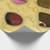 スイートバレンタイン – バレンタインデキャンディパターン ラッピングペーパー (角)