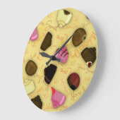 スイートバレンタイン – バレンタインデキャンディパターン ラージ壁時計 (傾斜)