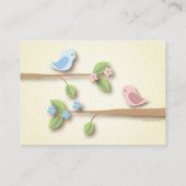 スイートバーディピンクブルーおむつラッフルチケットインサート エンクロージャーカード (裏面)