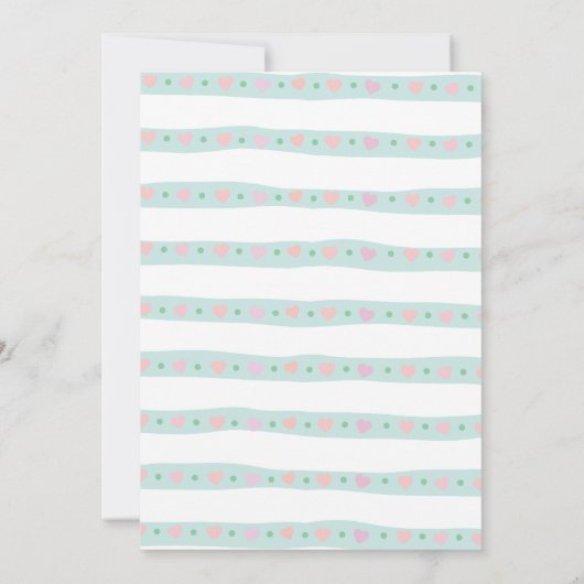 スイートバードアンブレラベビーシャワー招待状 招待状 (裏面)