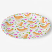 スイートバードクリスマスホリデーズパーティー紙プレート ペーパープレート (アングル)