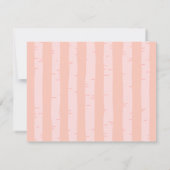 スイートバードハウスネストバード春ピンクベビーシャワー 招待状 (裏面)