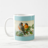 スイートバードヴィンテージはがきプリントマグコーヒーカップ コーヒーマグカップ (左)