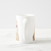 スイートバーンフクロウバード自然アート ボーンチャイナマグカップ (裏面)