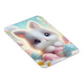 スイートパステルかわいい子猫のイースターエッグ マグネット (右側)