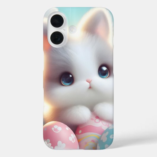 スイートパステルかわいい子猫のイースターエッグ Case-Mate iPhoneケース (裏面)