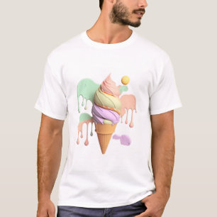 スイートパステルアイスクリームコーンTシャツ Tシャツ