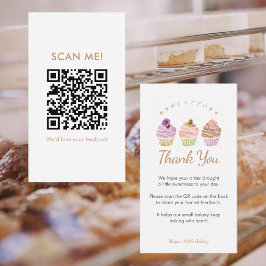 スイートパステルカップケーキレビューQRコード 名刺