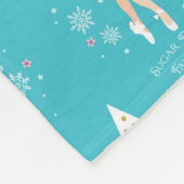 スイートパステルナツクラッカークリスマス フリースブランケット (角)