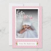 スイートパステルピンクイースター恵みカスタム写真 シーズンカード (正面)