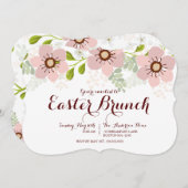 スイートパステルフローライースターブランチ招待状 招待状 (正面/裏面)