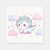 スイートパステル恐竜ベビーシャワー スタンダードカクテルナプキン (正面)