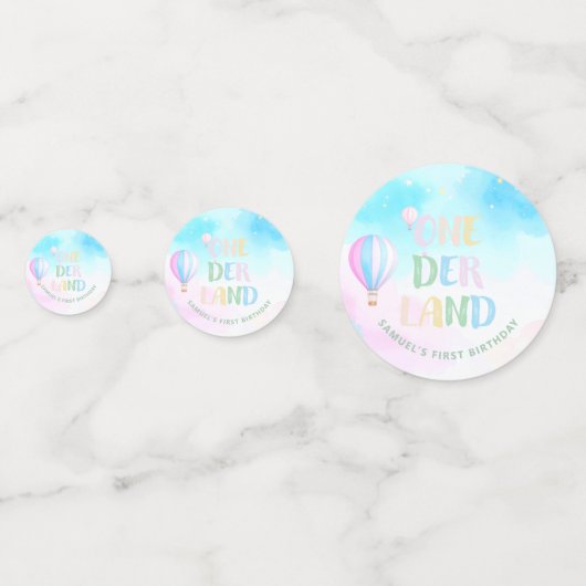 スイートパステルonederland水彩1st誕生日 コンフェッティ (正面)