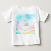 スイートパステルonederland水彩1st誕生日 ベビーTシャツ (正面)