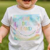 スイートパステルonederland水彩1st誕生日 ベビーTシャツ