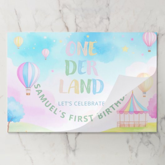 スイートパステルonederland水彩1st誕生日 ペーパーパッド (折り畳み)