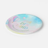 スイートパステルonederland水彩1st誕生日 ペーパープレート (アングル)