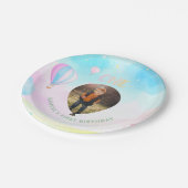 スイートパステルonederland水彩1st誕生日 ペーパープレート (アングル)