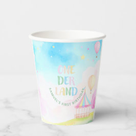 スイートパステルonederland水彩1st誕生日 紙コップ