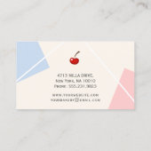 スイートパストリーショップベーカリーケーキモダンカップケーキベイカー 名刺 (裏面)