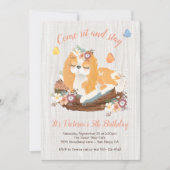 スイートパピーバースデーパーティ招待状 招待状 (正面)