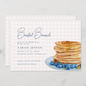 スイートパンケーキピンクジンガムブライダルシャワーブランチ 招待状 (正面/裏面)