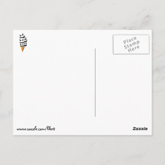 スイートパンダベアーアイスクリームコーン ポストカード (裏面)