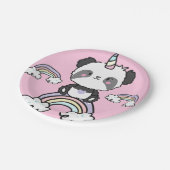 スイートパンダユニコーンガーリーフローラ紙プレート ペーパープレート (アングル)