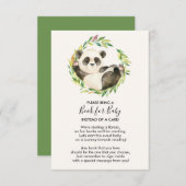 スイートパンダ赤ちゃんシャワーベビーカード エンクロージャーカード (正面/裏面)