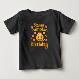 スイートパンプキンバースデーハロウィンTシャツ ベビーTシャツ